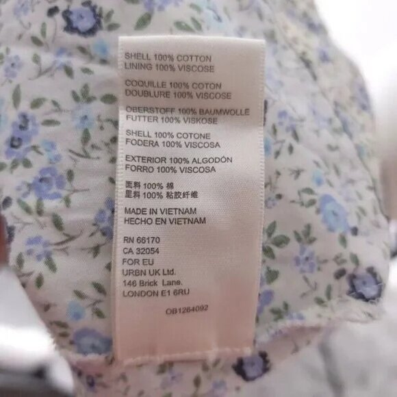 Free People Petunia Floral Smocked Mini Dress in Tea Combo - Picture 8 of 8